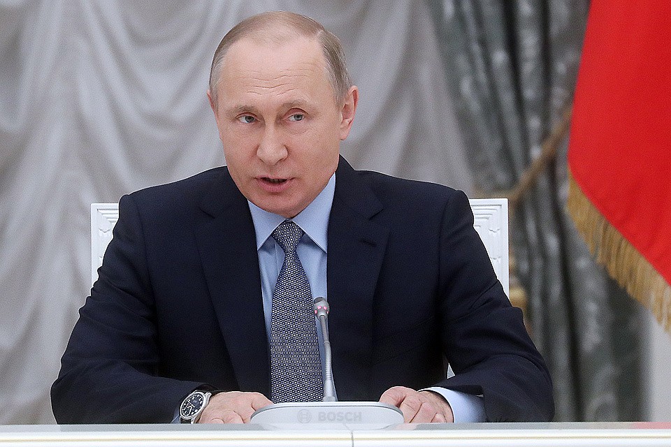 20 декабря 2017. Президент РФ Владимир Путин в Кремле на заседании Совета при президенте по стратегическому развитию и приоритетным проектам. ФОТО Вячеслав Прокофьев/ТАСС