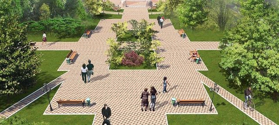 Вот так предлагают обустроить парк в поселке Металлургов. Фото администрации Волгограда.