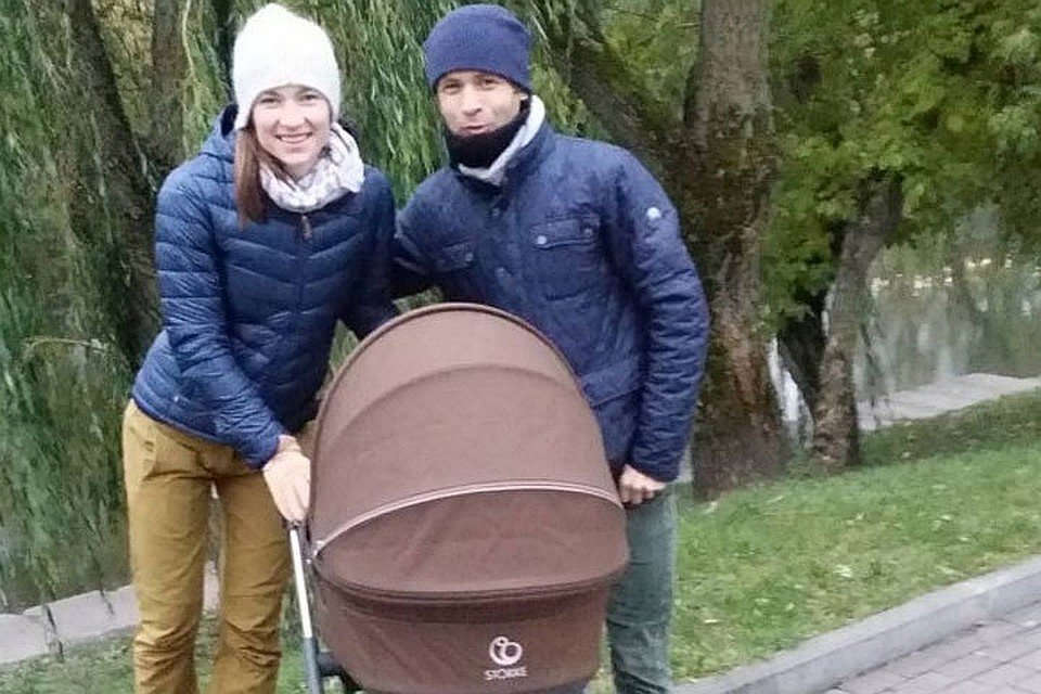 Бьорндален и Домрачева с дочкой Ксенией. Фото: соцсети