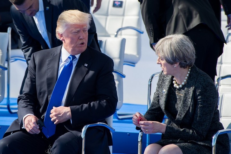 Премьер-министр Великобритании Тереза Мэй с президентом США Дональдом Трампом