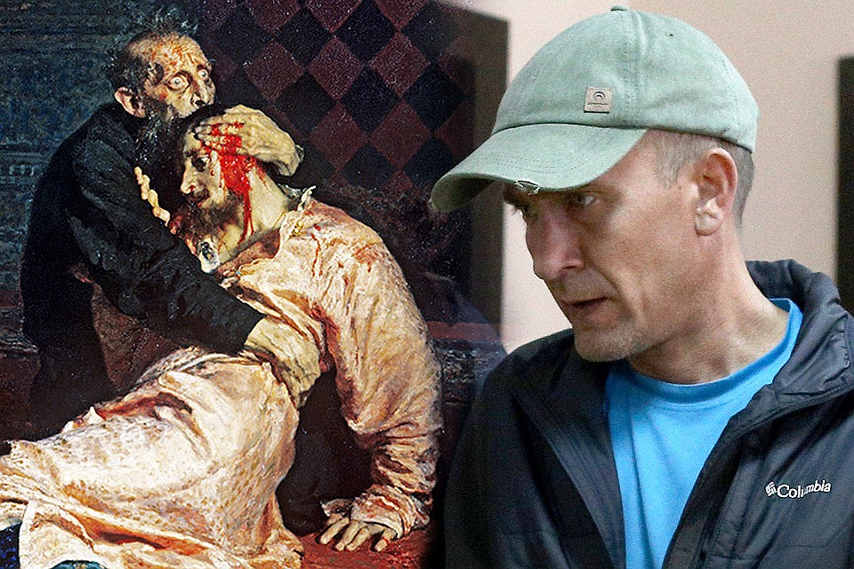 Вандал, испортивший картину в Третьяковской галерее: "Даже Путин по телевизору говорил: то что на ней - неправда. И Иван Грозный же - святой". ФОТО АГН Москва/Никеричев Андрей