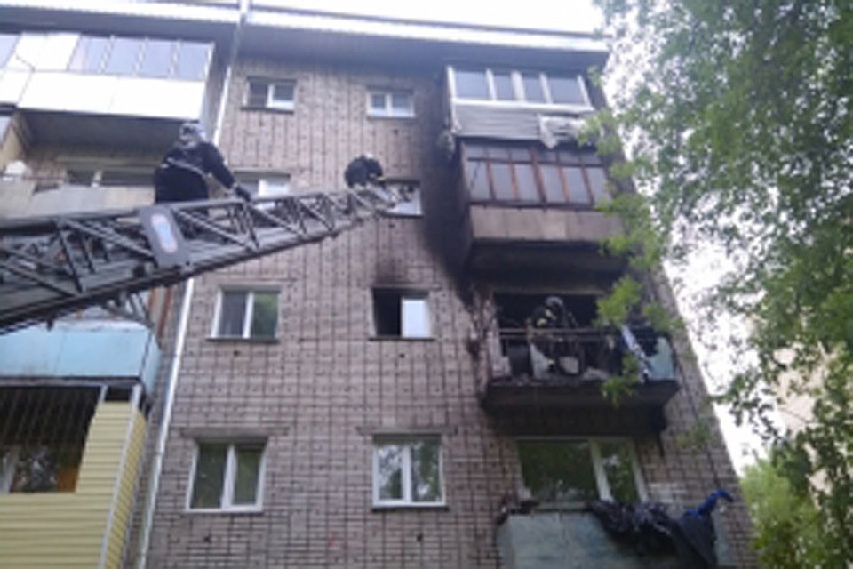 Пожар в многоэтажке