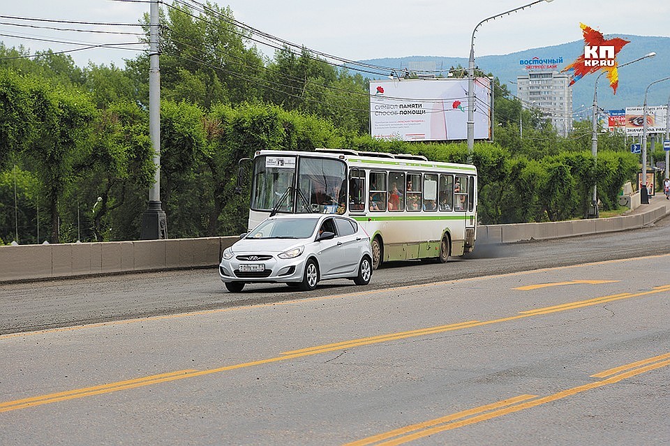 В Красноярске автобусы проверяют на чистоту выхлопа.