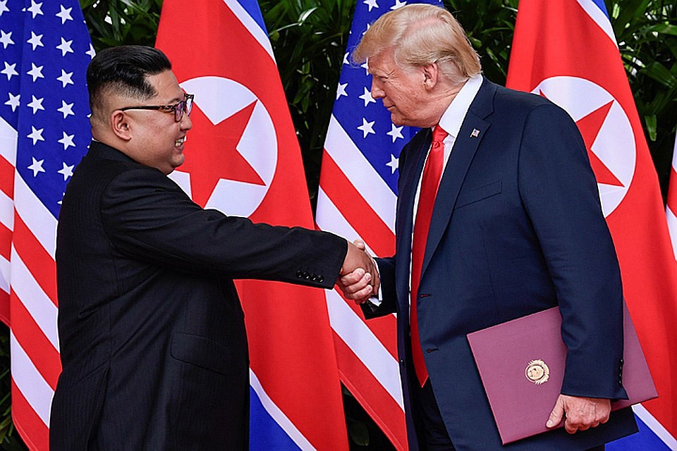 Лидеры США и КНДР Дональд Трамп и Ким Чен Ын.