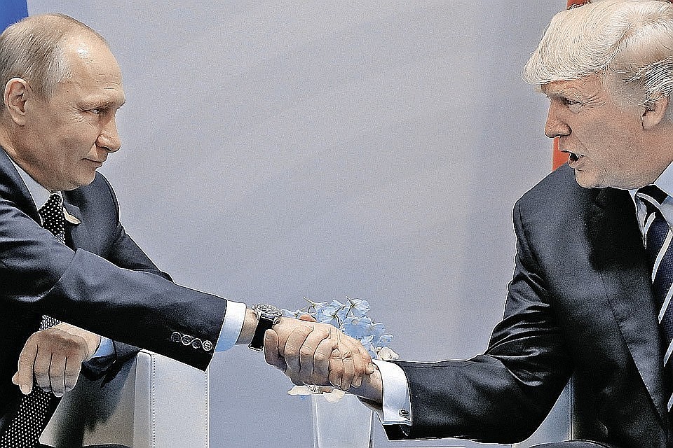 Президент РФ Владимир Путин и американский лидер Дональд Трамп