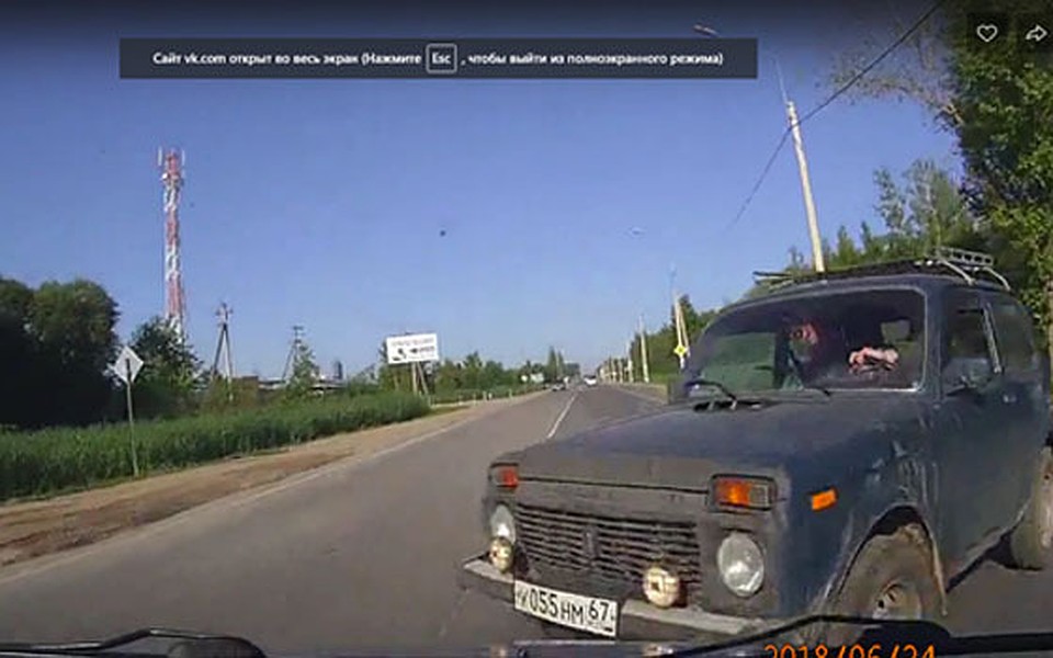 В Гнездове случилось серьезное ДТП с «Нивой» Фото: скриншо с видео