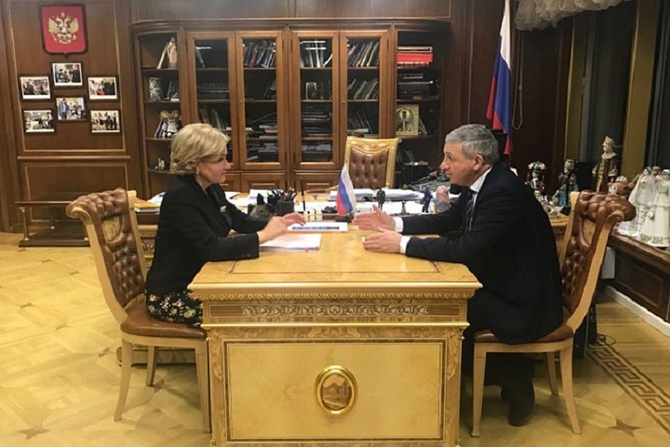 Глава Северной Осетии Вячеслав Битаров встретился с зампредом Правительства РФ Ольгой Голодец