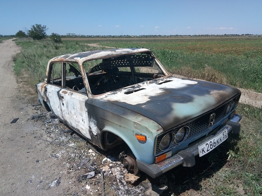 Машину нашли в селе Октябрьское Красногвардейского района. Фото: Валентин Альховик