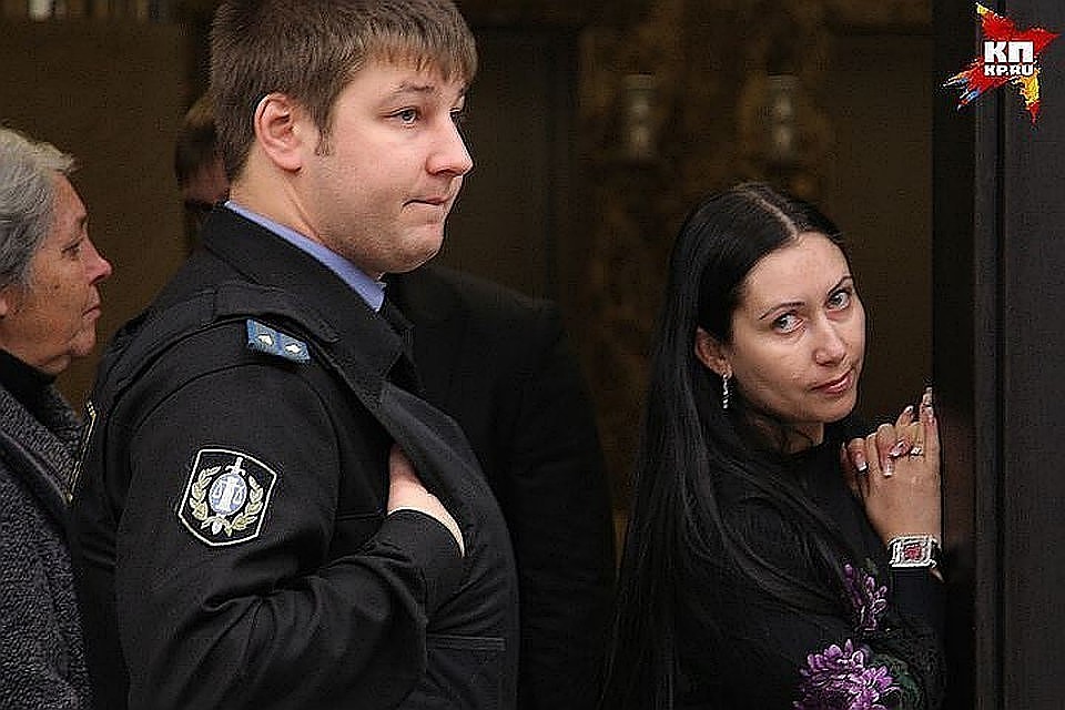 Анжела-Мария Цапок во время заседаний, на которых судили ее мужа