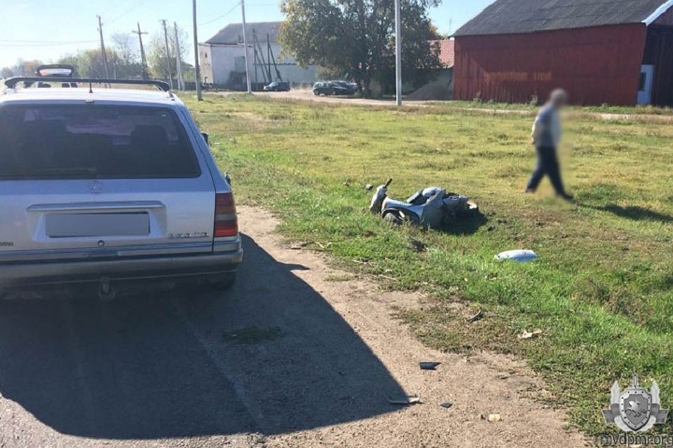 В ДТП пострадала женщина, управлявшая мопедом (Фото: МВД Приднестровья).