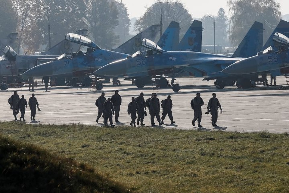 Самолеты Су-27 украинской армии