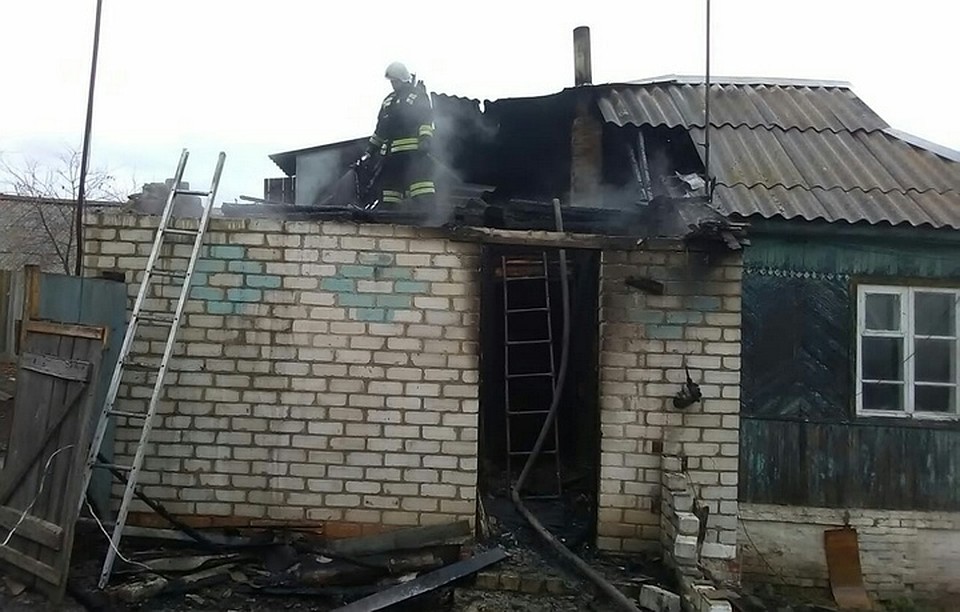 На пожаре пострадал человек