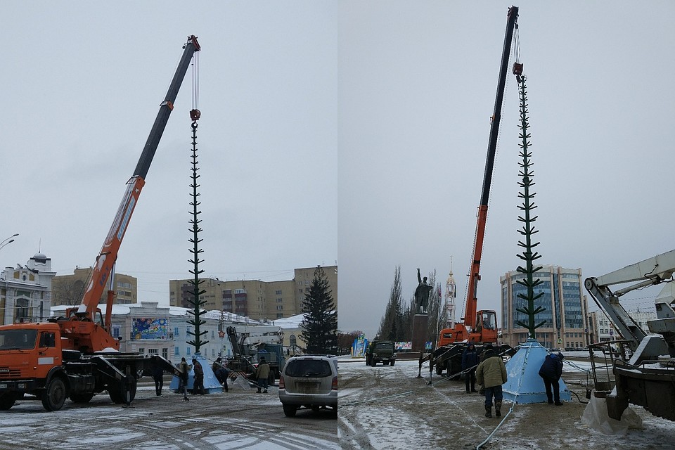 Совсем скоро площадь Ленина украсит новогодняя елка