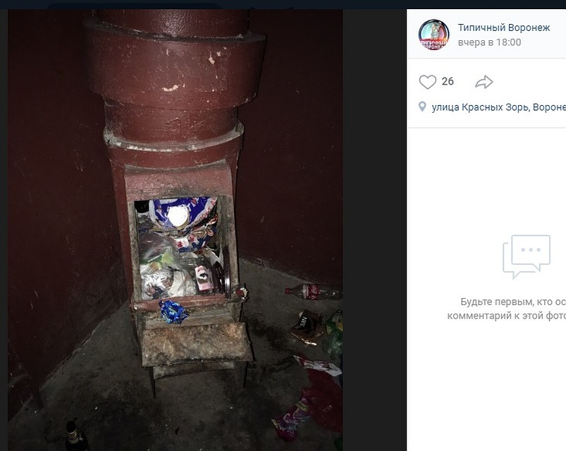 скрин страницы сообщества "Типичный Воронеж" в соцсети "Вконтакте"