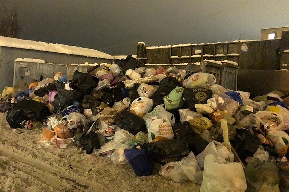 Мусор вывозят в штатном режиме, а горы не уменьшаются. Фото: vk.com (Тверь ВКонтакте, Кристина Русакова)