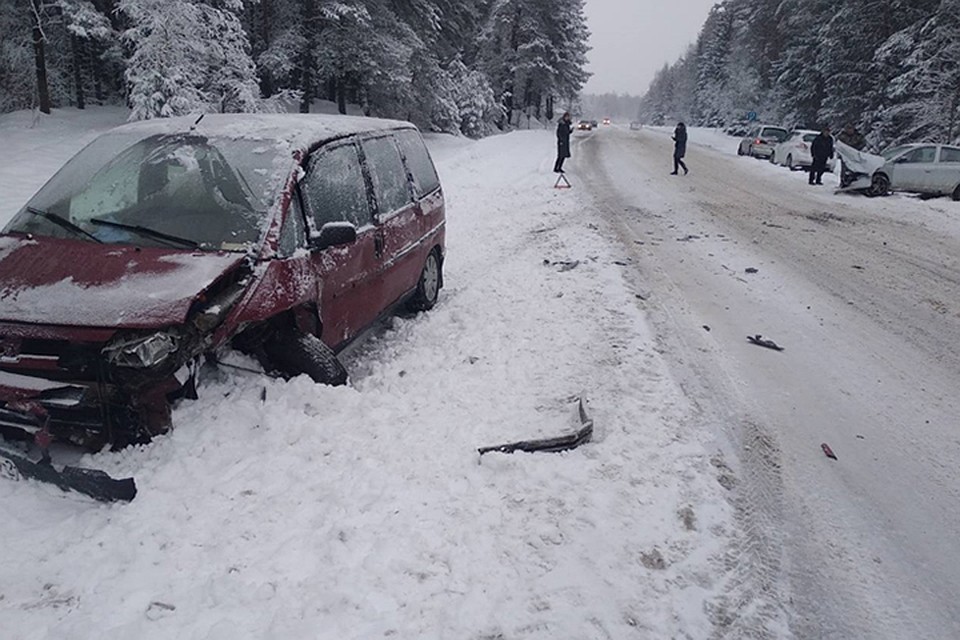 Под Полоцком столкнулись два авто. Фото: ГАИ.