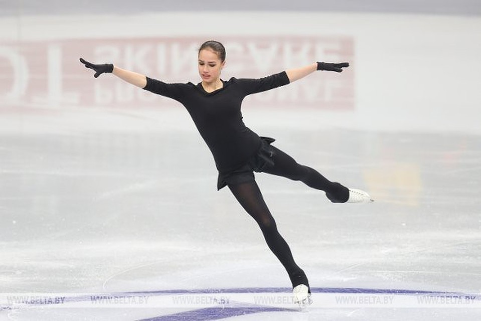 Олимпийская чемпионка Алина Загитова провела тренировку на «Минск-Арене». ФОТО: belta.by