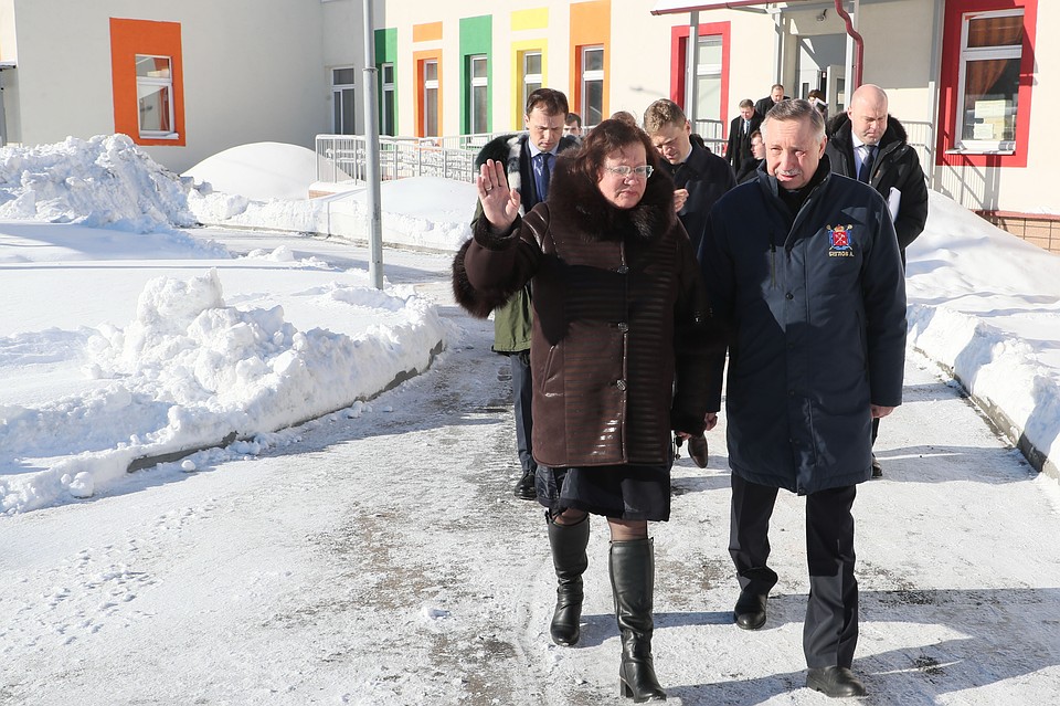 Александр Беглов осмотрел новое здание детского сада.