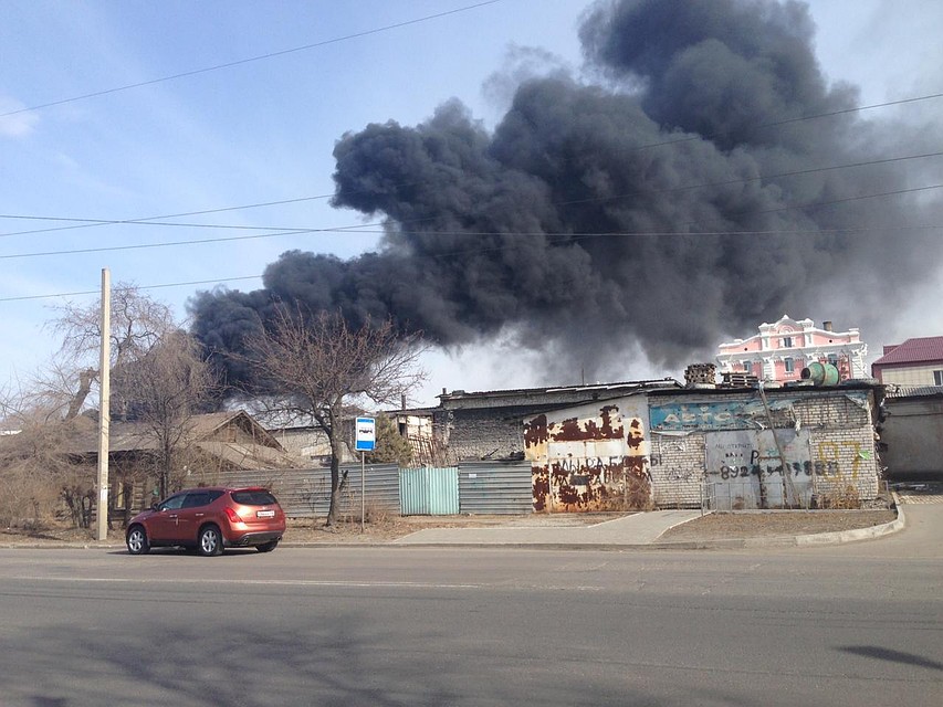 Пожар на ул.Октсябрьская