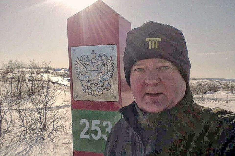 Норвежец Фруде Берг на российской границе, фото из личной странички в соцсетях