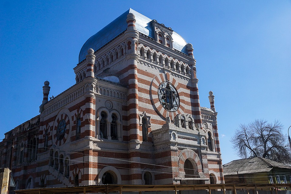 Здание самарской хоральной синагоги построено в 1908 г. по проекту архитектора Зельмана Клейнермана
