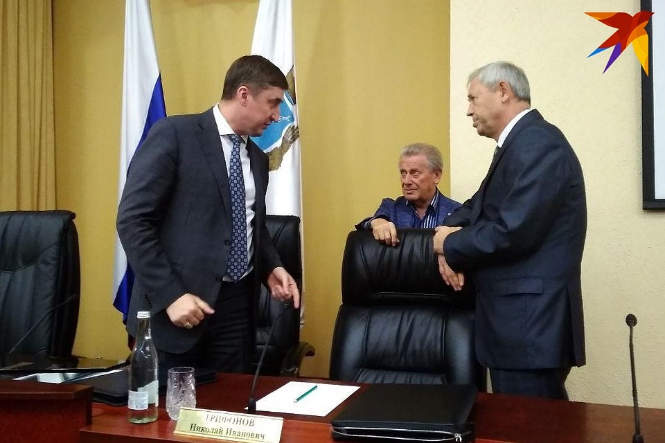 Александр Ландо с областным прокурором Сергеем Филипенко, и начальником регионального ГУ МВД Николаем Трифоновым