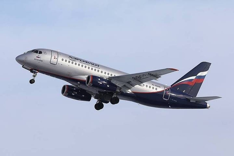 Самолет «Аэрофлота» Sukhoi Superjet 100. Фото: Марина Лысцева/ТАСС