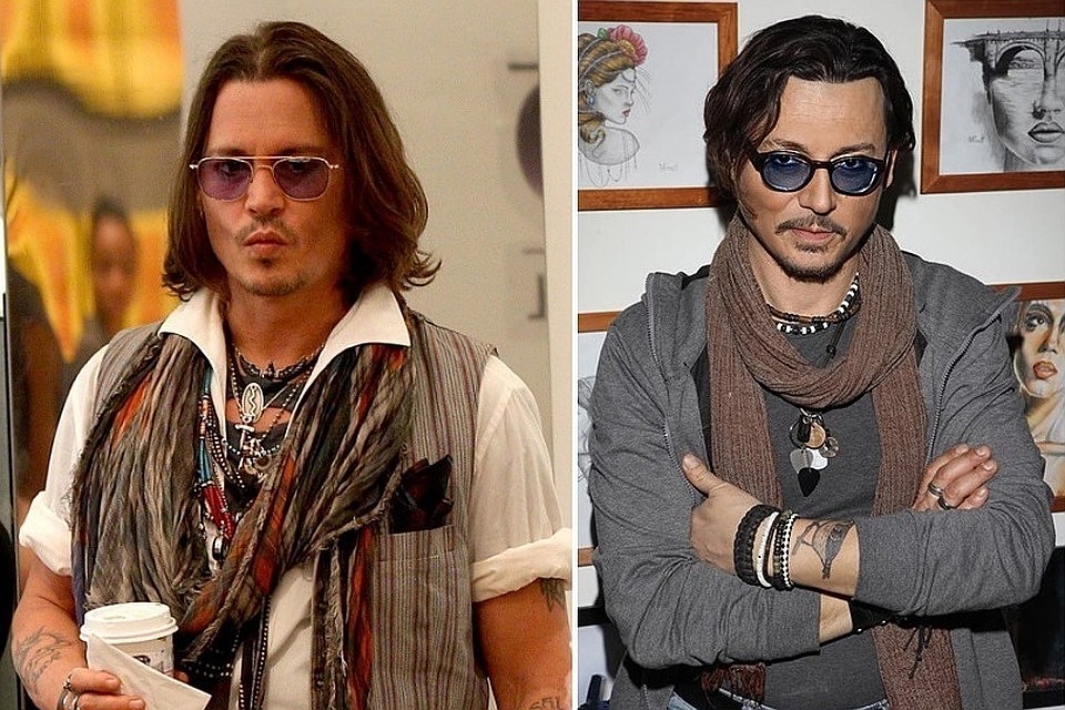Александр Падуков (справа) как две капли воды похож на Джонни Деппа. Фото: Instagram, depp_dzhonni / архив героя публикации