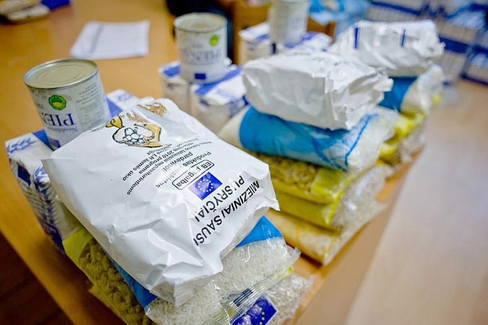 Нуждающиеся литовцы получат продукты и средства гигиены. Фото: с сайта bernardinai.lt