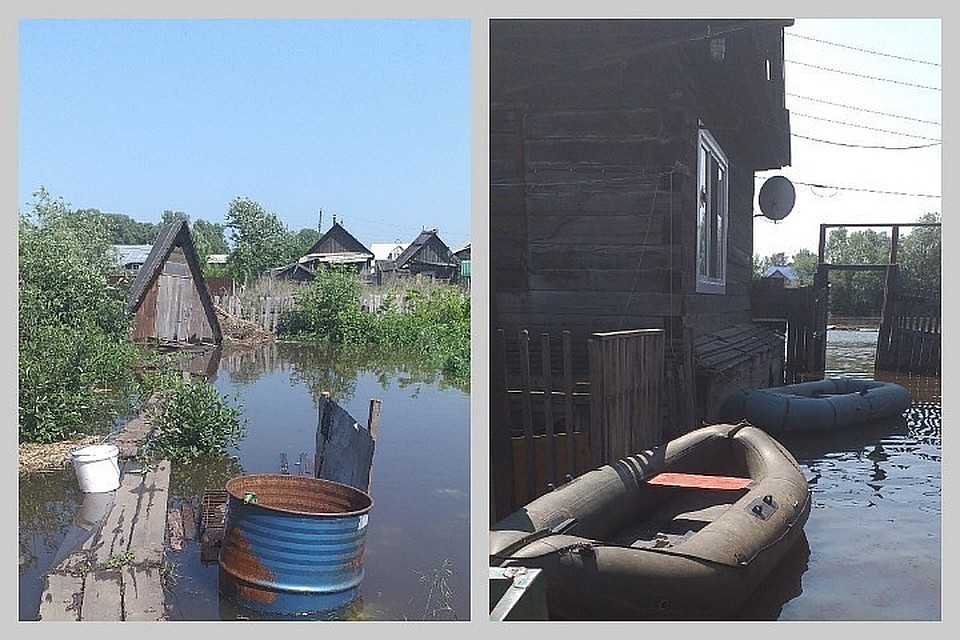 Вода в Кане уже упала, но бед натворила много Фото: ЧП-Канск