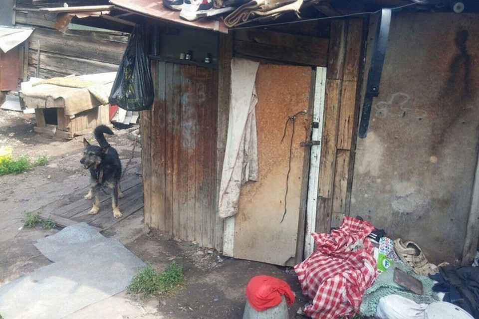 В Красноярске двое маленьких детей около месяца жили в чужом дворе в полной антисанитарии и без присмотра. Фото: пресс-служба краевой полиции