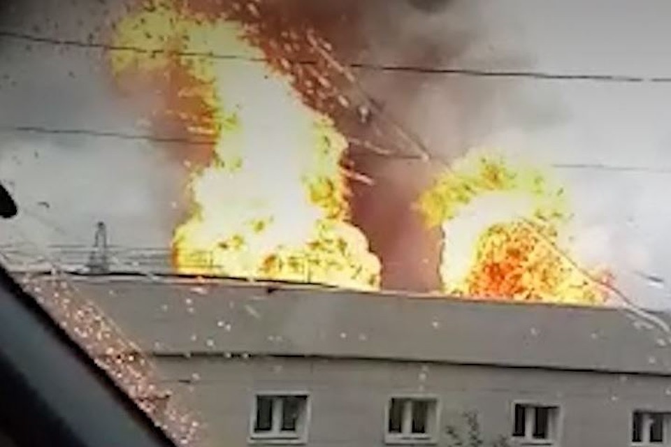 Пожар на газопроводе рядом с ТЭЦ «Северная» в Мытищах ликвидирован. Фото: скрин с видео