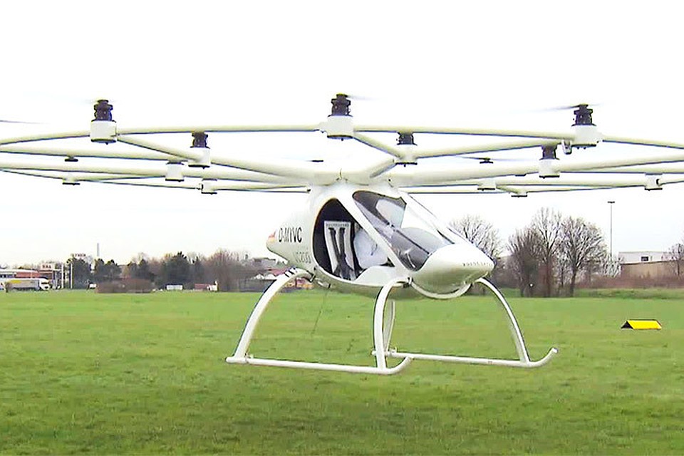 Аэро-такси Volocopter совершило первый полет в Хельсинки-Вантаа. Фото: с сайта gigazine.net