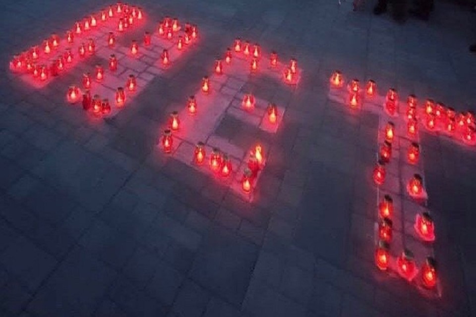 Горожане выступили против терроризма. Фото: читатель "Комсомольской правды-Ростов"