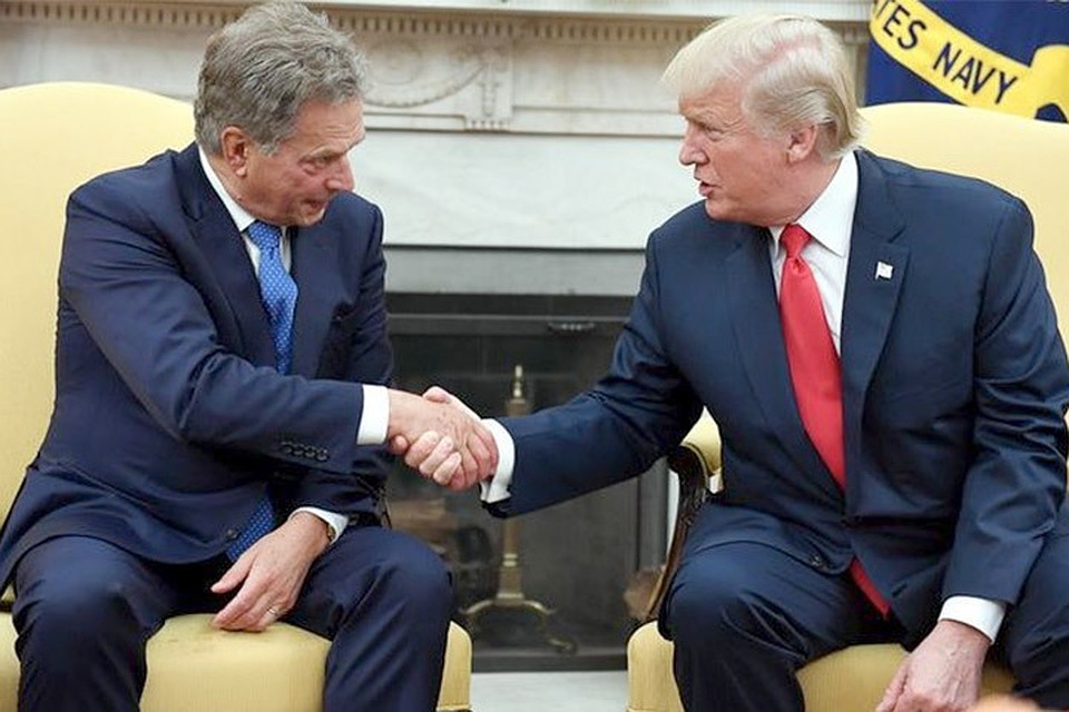 Президент Финляндии Саули Ниинистё и президент США Дональд Трамп. Фото: twitter.com/thehill