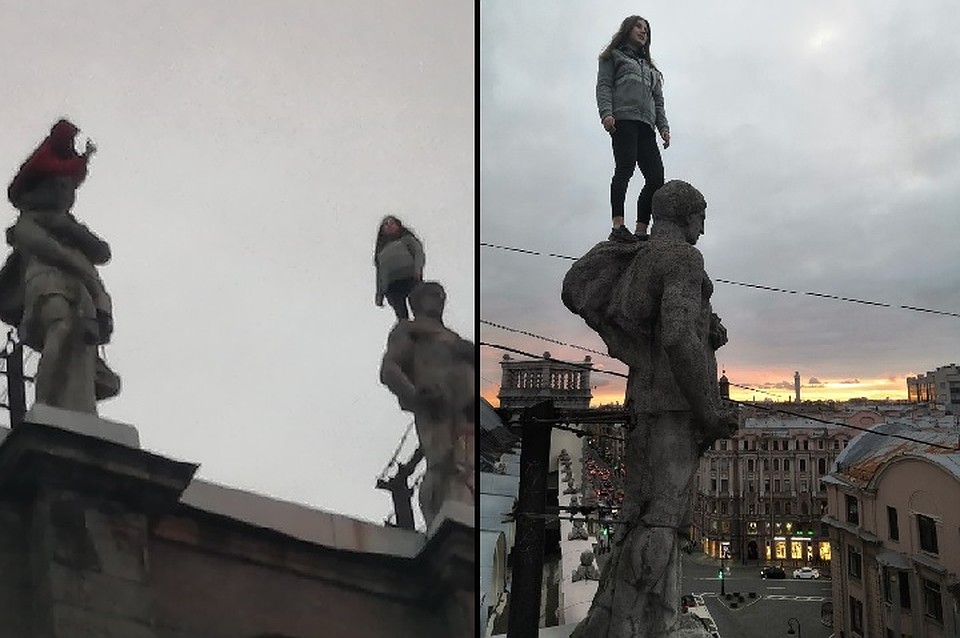 Смертельный риск ради эффектного кадра. Фото: vk.com/pitereshaet