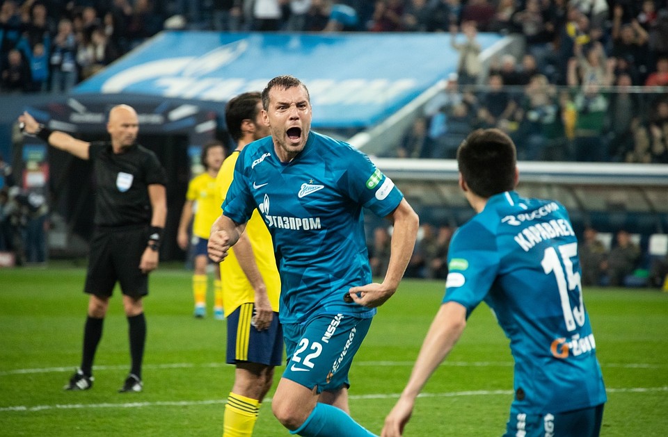 Хет-трик Дзюбы помог петербургскому клубу разгромить конкурента в борьбе за золото. ФОТО: сайт ФК "Зенит"