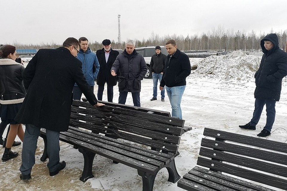 Ноябрьск украсят эколавочки из песка и полимеров Фото: Администрация Ноябрьска