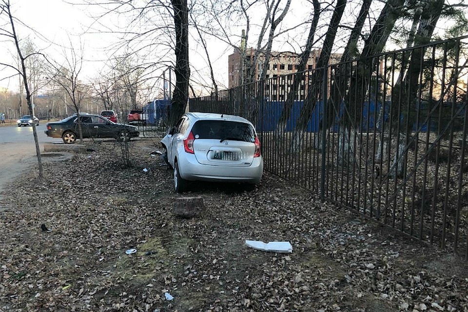 Врезалась в дерево и вывихнула палец автолюбительница в Хабаровске