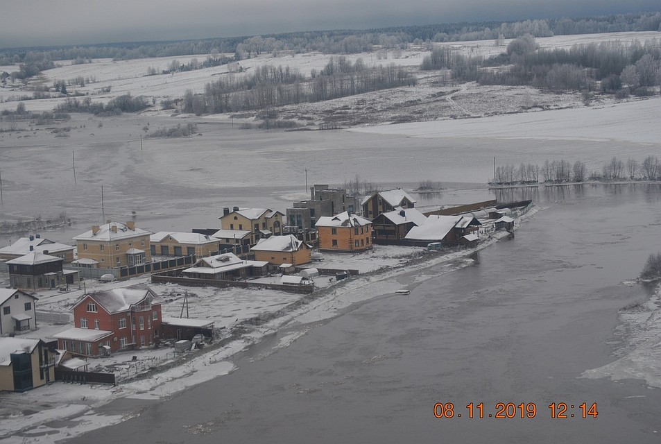 Поселок Сосновый берег: вода отступила. Фото: Администрация Вологодского района.