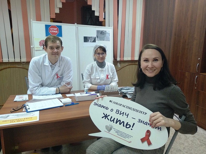 Всего тест на ВИЧ в мобильной лаборатории прошли более 100 человек.