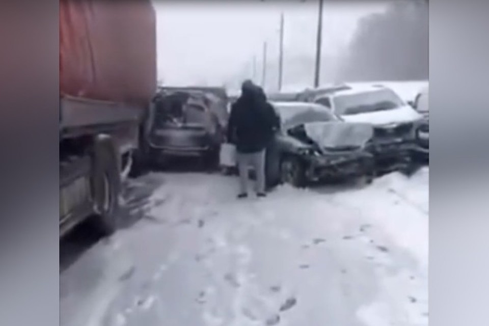 Видео с массовым ДТП в Кузбассе оказалось фейком. ФОТО: кадр видео