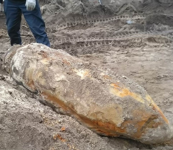 Авиабомба весом 250 килограмм. Фото:пресс-служба Главного управления МЧС России по Белгородской области.