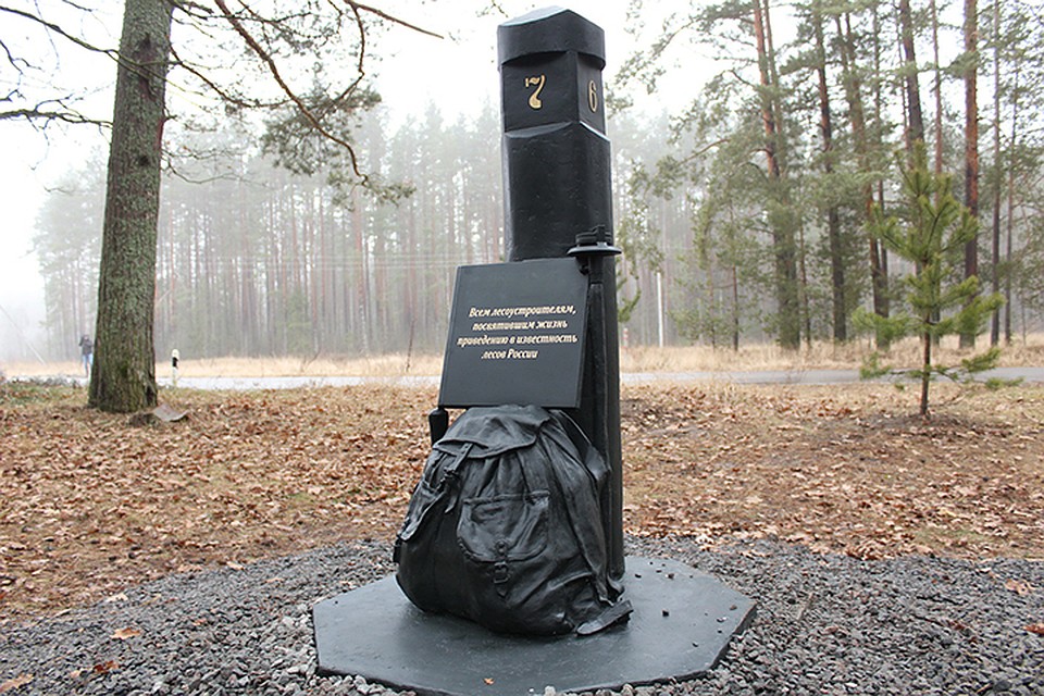 Памятник находится неподалеку от дороги. Фото: Управление лесами Брянской области.