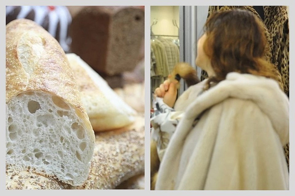 Женщины в норковых шубах атаковали полку с бесплатными продуктами в Абакане. Фото: Мария ЛЕНЦ, Олег РУКАВИЦЫН.