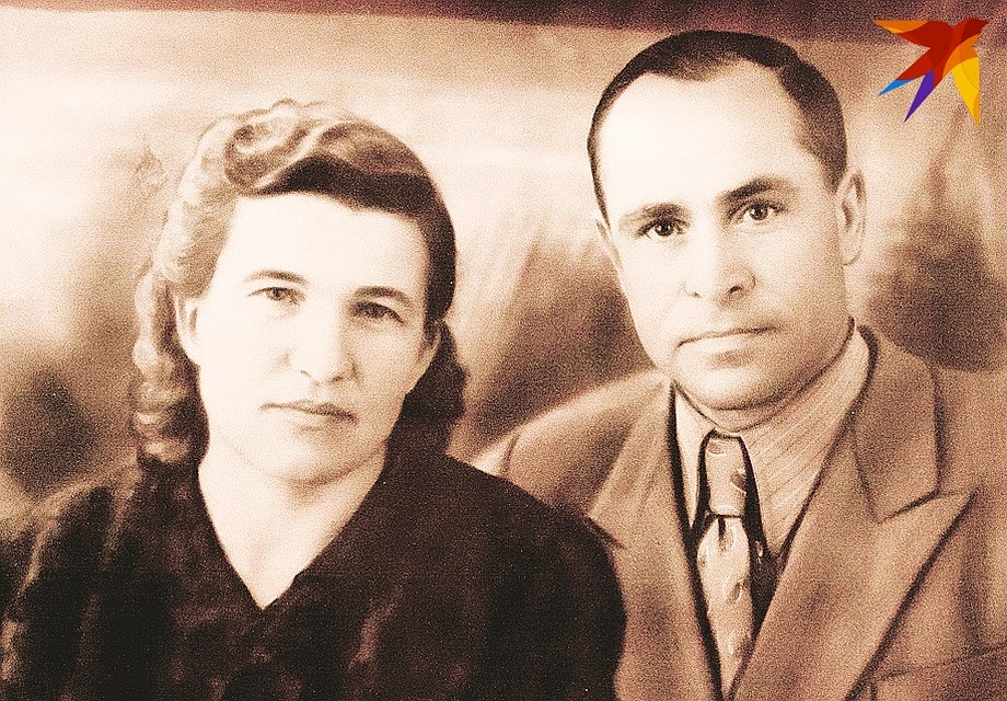 Семья фронтовиков. Дарья Гармаш, героиня трудового фронта, и ее муж Александр Киселев, герой войны.