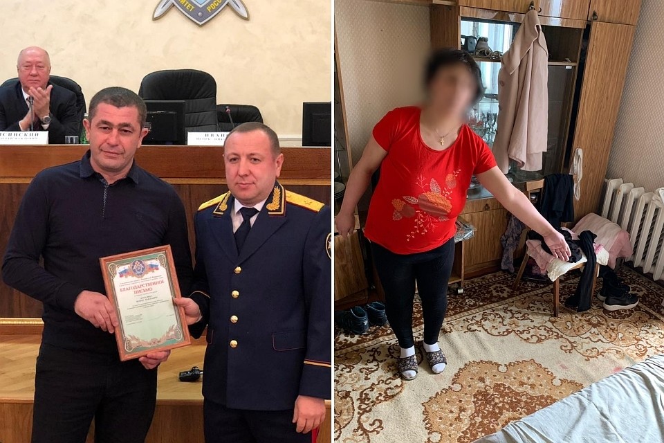 Спаситель на награждении и мать, пытавшаяся убить ребёнка. Фото: пресс-служба следственного управления СКР по Ставропольскому краю