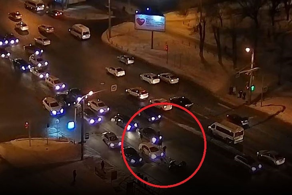 Момент ДТП попал на видео.