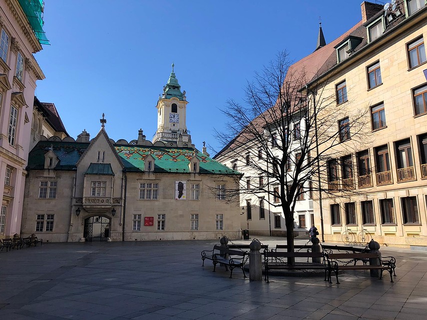 Улицы Братиславы опустели. Фото: Дарья Гамова