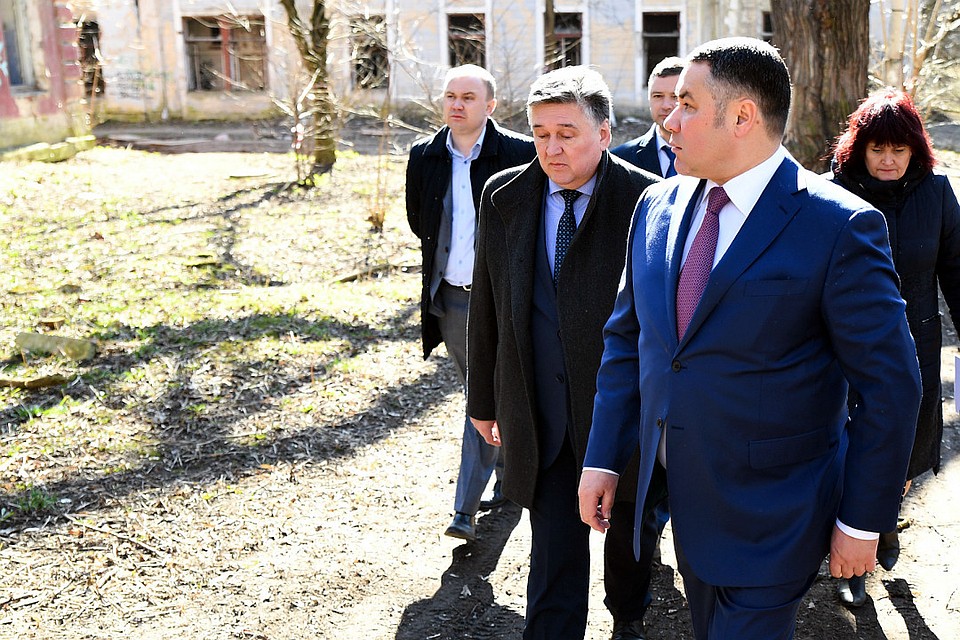 Губернатор побывал в парке вместе с главой Твери. Фото: ПТО